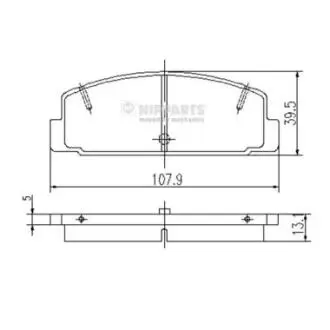 Гальмiвнi колодки дисковi NIPPARTS J3613002