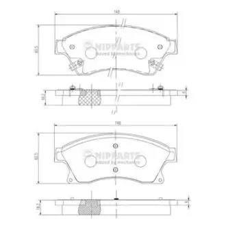 Гальмiвнi колодки дисковi NIPPARTS N3600914