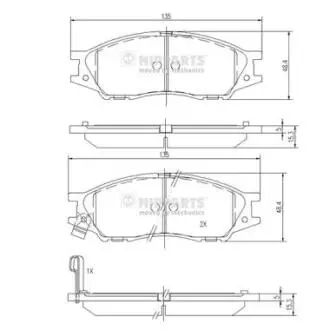Гальмівні колодки NIPPARTS N3601097