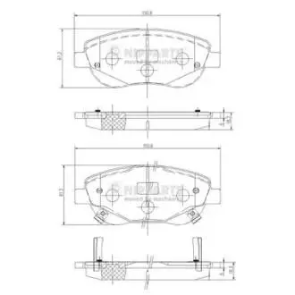 Гальмiвнi колодки дисковi NIPPARTS N3602135