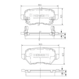 Тормозные колодки дисковые NIPPARTS N3610310