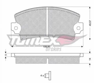 Гальмiвнi колодки дисковi TOMEX 1032