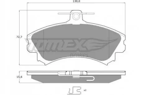 Гальмiвнi колодки дисковi TOMEX 1152