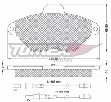 Гальмiвнi колодки дисковi ZN TOMEX 1189