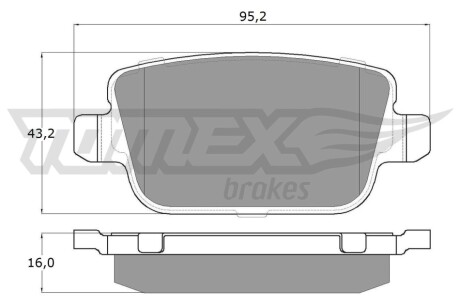 Гальмiвнi колодки дисковi TOMEX 1448