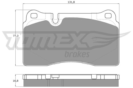 Гальмiвнi колодки дисковi TOMEX 1473