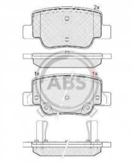 Гальмiвнi колодки дисковi A.B.S. 37735 (фото 1)