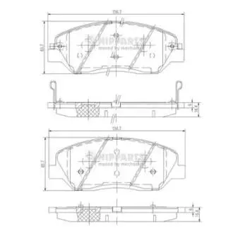 Гальмiвнi колодки дисковi NIPPARTS N3605051