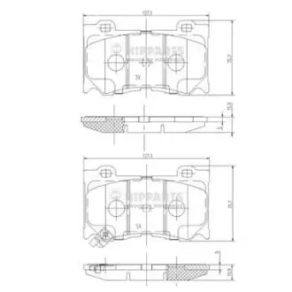Гальмiвнi колодки дисковi NIPPARTS N3601107