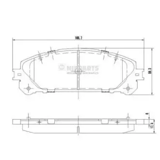 Тормозные колодки дисковые NIPPARTS N3602139