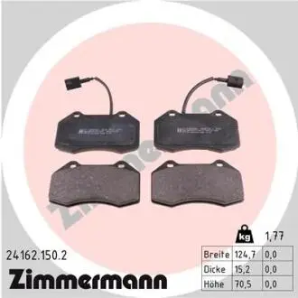 Гальмiвнi колодки дисковi переднi ZIMMERMANN 241621502