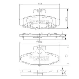 Гальмiвнi колодки дисковi NIPPARTS J3610400