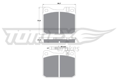 Гальмiвнi колодки дисковi TOMEX 10221