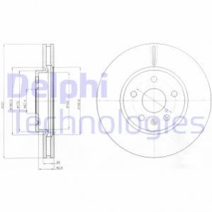 Гальмiвнi диски фарбованi Delphi BG4189C (фото 1)
