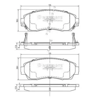 Фото гальмiвнi колодки дисковi NIPPARTS N3604073 Гальмiвнi колодки дисковi NIPPARTS N3604073