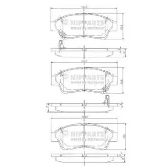 Гальмiвнi колодки дисковi NIPPARTS J3602064