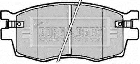 Гальмiвнi колодки дисковi BORG & BECK BBP1923
