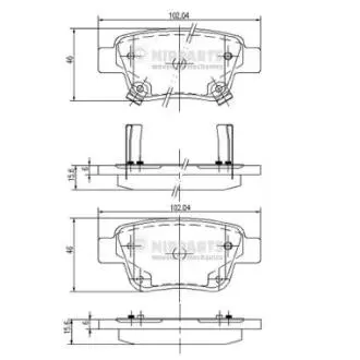 Гальмiвнi колодки дисковi NIPPARTS J3612030