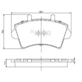 Тормозные колодки дисковые NIPPARTS J3601079