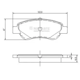 Гальмiвнi колодки дисковi NIPPARTS J3602122