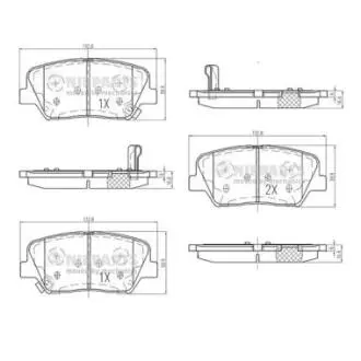 Гальмiвнi колодки дисковi NIPPARTS N3600554