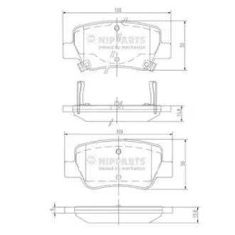 Гальмiвнi колодки дисковi NIPPARTS N3612042