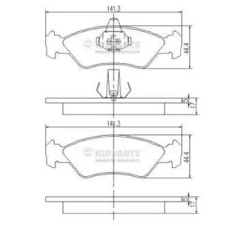 Гальмiвнi колодки дисковi NIPPARTS J3603049