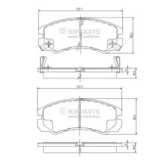 Гальмiвнi колодки дисковi NIPPARTS J3609009