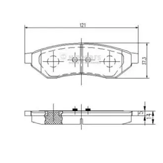 Гальмiвнi колодки дисковi NIPPARTS J3610902