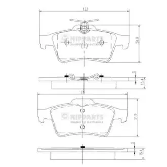 Гальмiвнi колодки дисковi NIPPARTS N3613022