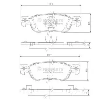 Гальмiвнi колодки дисковi NIPPARTS J3619000