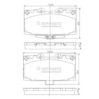 Гальмiвнi колодки дисковi NIPPARTS N3607022