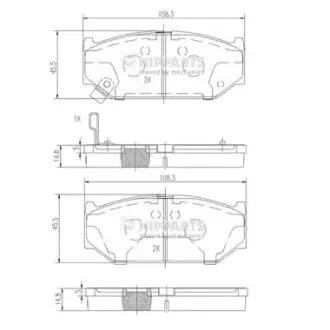 Гальмiвнi колодки дисковi NIPPARTS N3608031