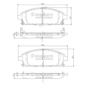 Гальмiвнi колодки дисковi NIPPARTS J3601071