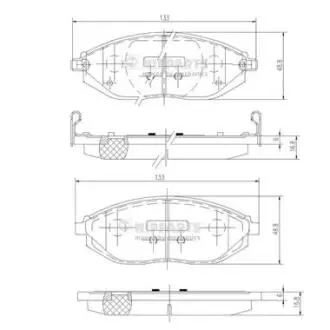 Гальмiвнi колодки дисковi NIPPARTS N3600916