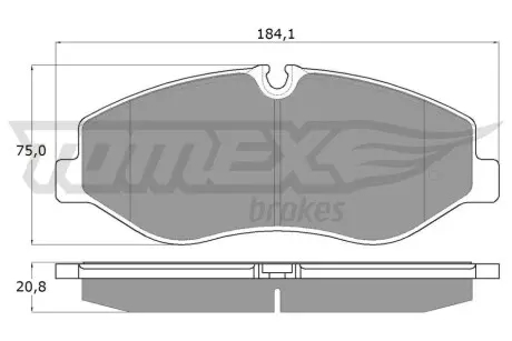 Гальмівні колодки дисківi TOMEX 1812