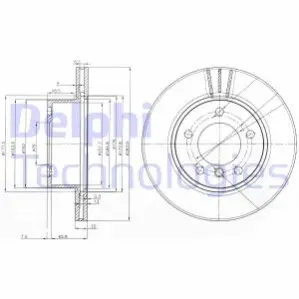 Гальмiвнi диски фарбованi Delphi BG3899C