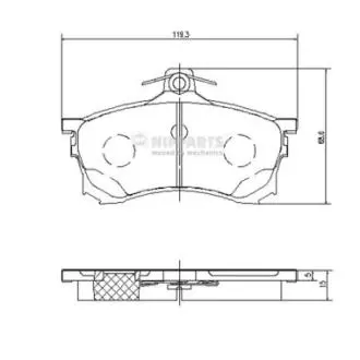 Гальмiвнi колодки дисковi NIPPARTS J3605037