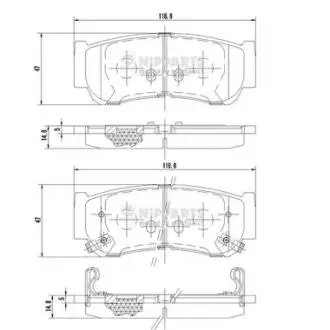 Гальмiвнi колодки дисковi NIPPARTS J3610517
