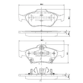 Гальмiвнi колодки дисковi NIPPARTS N3602130