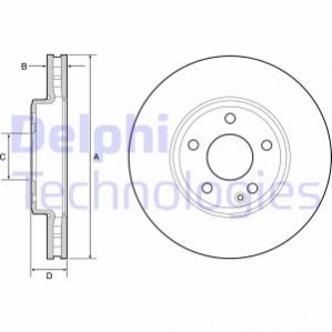 Гальмiвнi диски фарбованi Delphi BG4646C