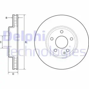 Гальмiвнi диски фарбованi Delphi BG4646C