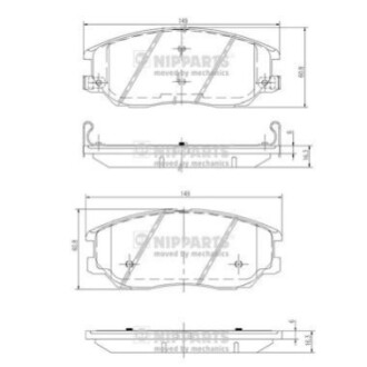 Гальмiвнi колодки дисковi NIPPARTS J3600327