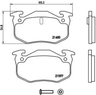 Гальмiвнi колодки дисковi BREMBO P 68 018