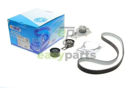 Комплект ГРМ + помпа Citroen/Peugeot 1.6HDI/Volvo 1.6 D2/Mazda 10-/Ford 1.6TDCI 13- (141x25) (PA938) GRAF KP938-2