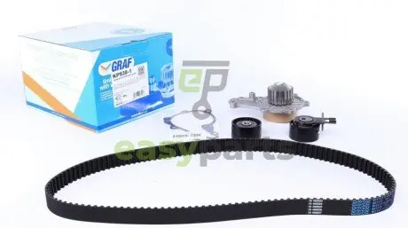 Комплект ГРМ + помпа Citroen/Peugeot 1.6HDI/Fiat Scudo/Mazda 1.6D/Ford 1.6TDCi 07- (137x25.4)(PA938) GRAF KP938-1