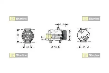 Компрессоры кондиционеров STARLINE DK STK0245