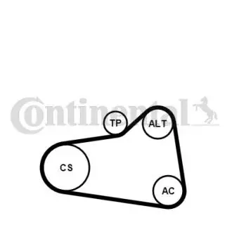 Поликлиновой ременный комплект Contitech 6PK905 EXTRA K1