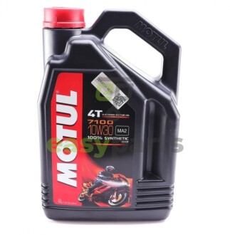 Олива 10W30 7100 4T (4L) MA2 100% Синтетика MOTUL 845441