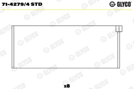 Пiдшипник шатуна (к-кт) Glyco 71-4279/4 STD